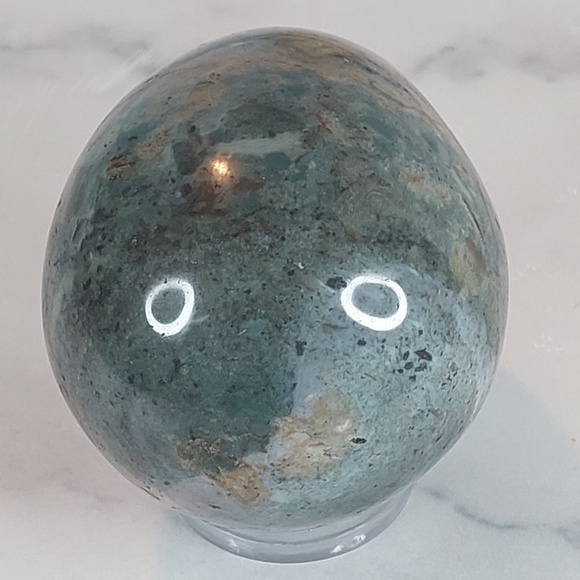 Ocean Jasper Egg | Nurturing Joy • Emotional Renewal • Flow of Positivity - Picture 7 of 7